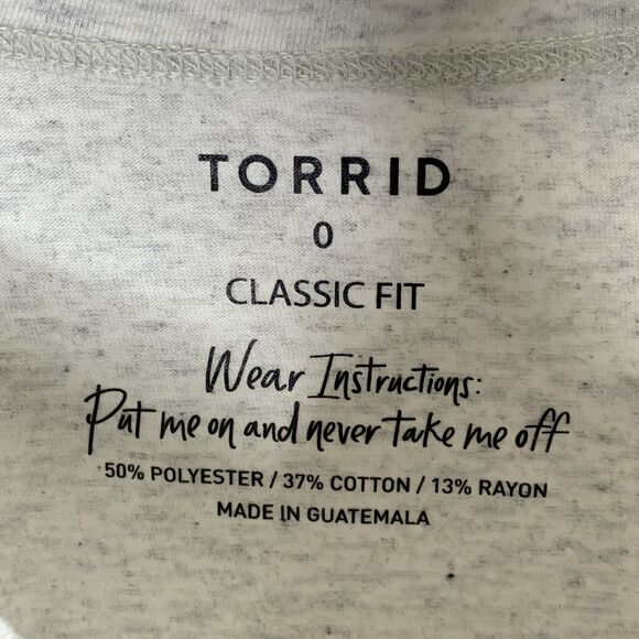 Torrid Out Of Office Graphic T Shirt Size 0 Large Heather Gray Short Sleeve - Picture 3 of 8